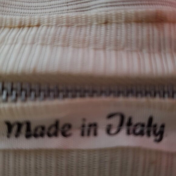 Vintage 1950’s Mid-Century Ivory Italian Beaded Handbag w/ Metal Handle - Picture 9 of 9